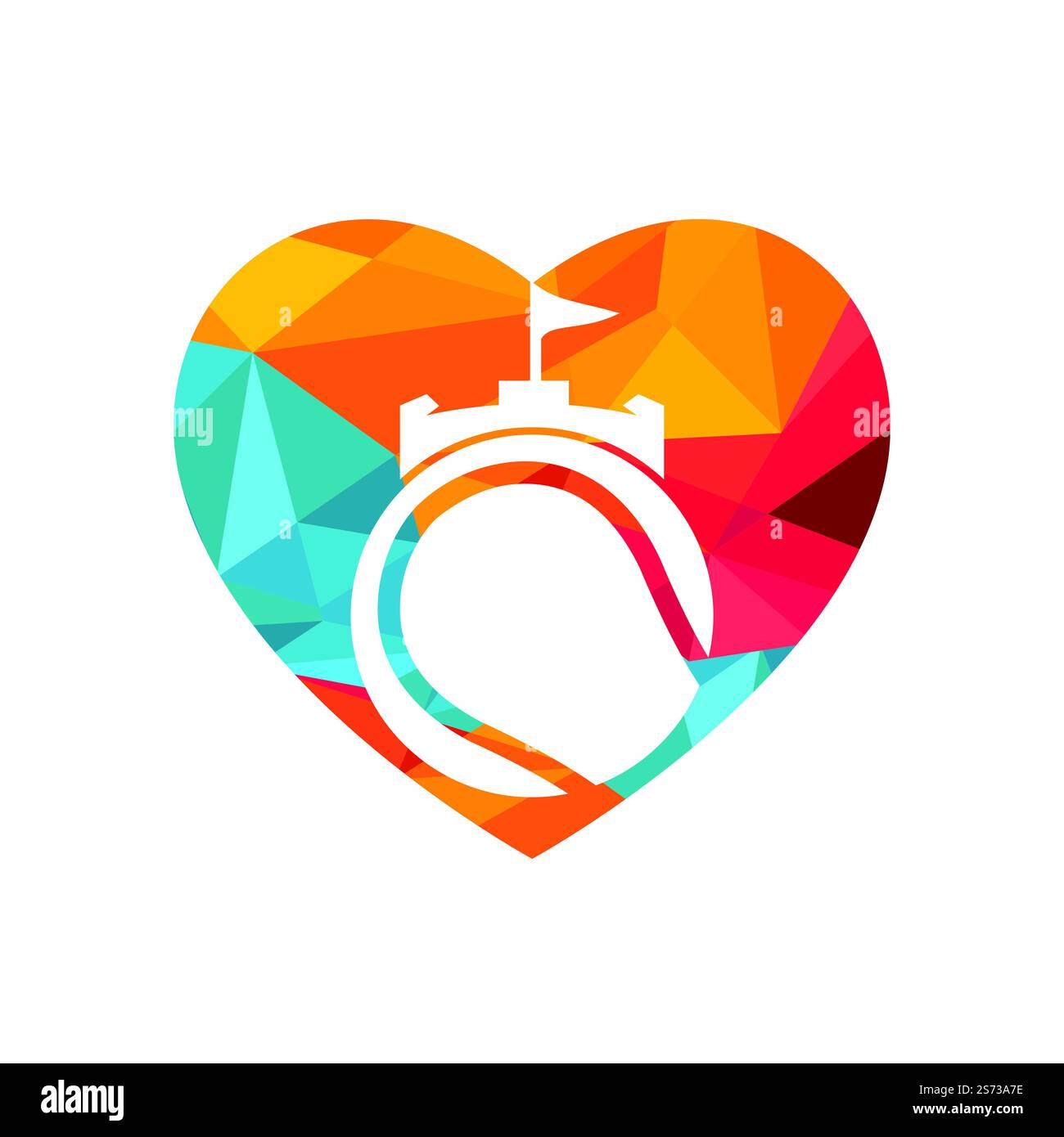 Tennis forte vettore logo design. Castello tennis icona design. Illustrazione Vettoriale