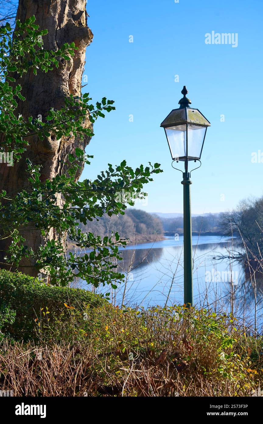 Ammira il fiume Ribble da Avenham Park, Preston Foto Stock Ammira il fiume Ribble da Avenham Park, Preston Foto Stock