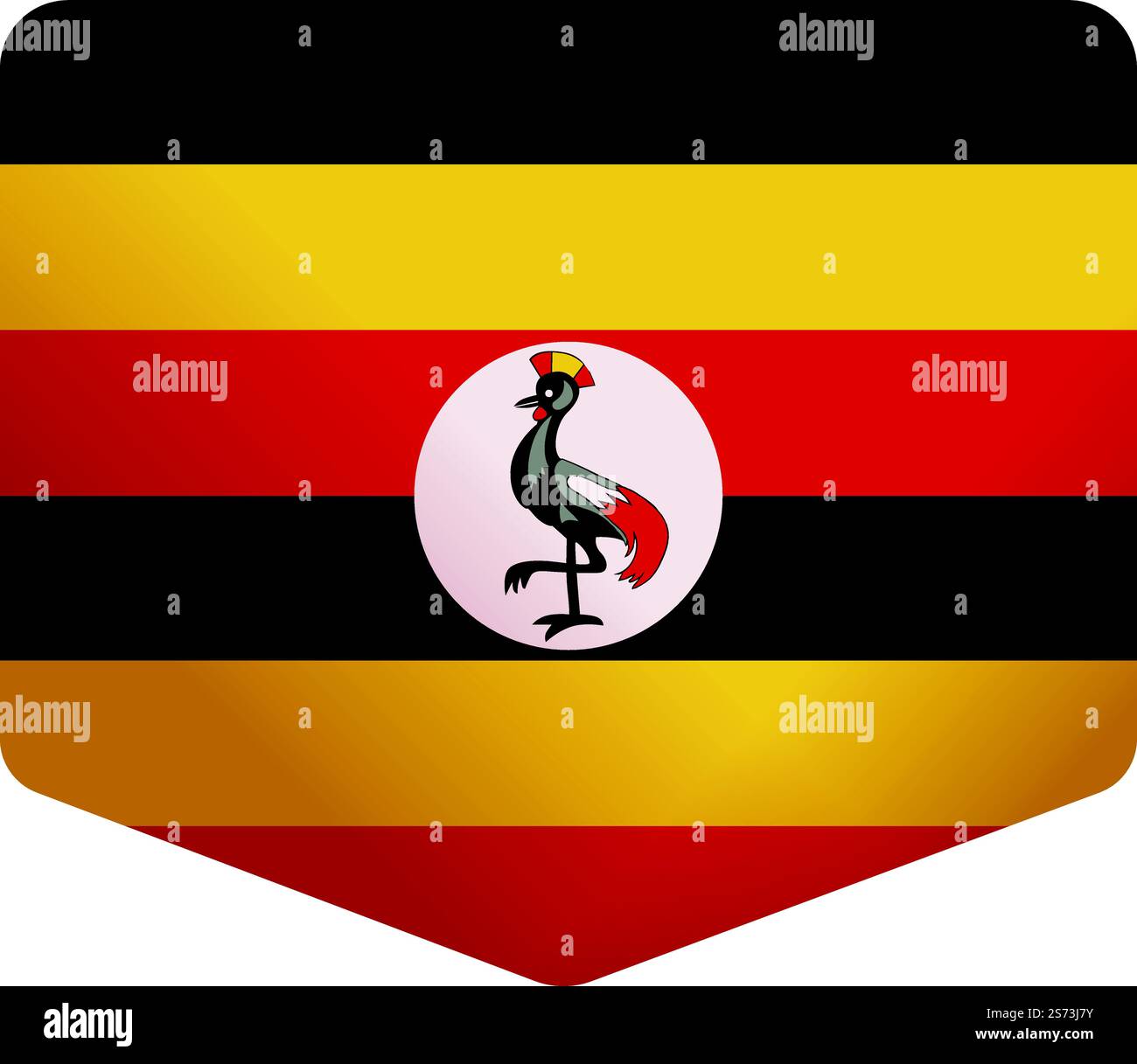 Vettore cartoni animati icona Uganda. Bandiera del giorno. Nazionale. Vettore cartoni animati icona Uganda. Bandiera del giorno Illustrazione Vettoriale