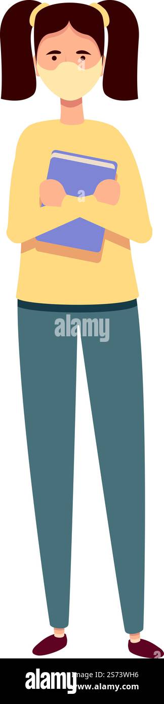 Vettore cartoni animati icona prevenzione scuola. Classe sociale. Personale felice. Vettore cartoni animati icona prevenzione scuola. Classe sociale Illustrazione Vettoriale