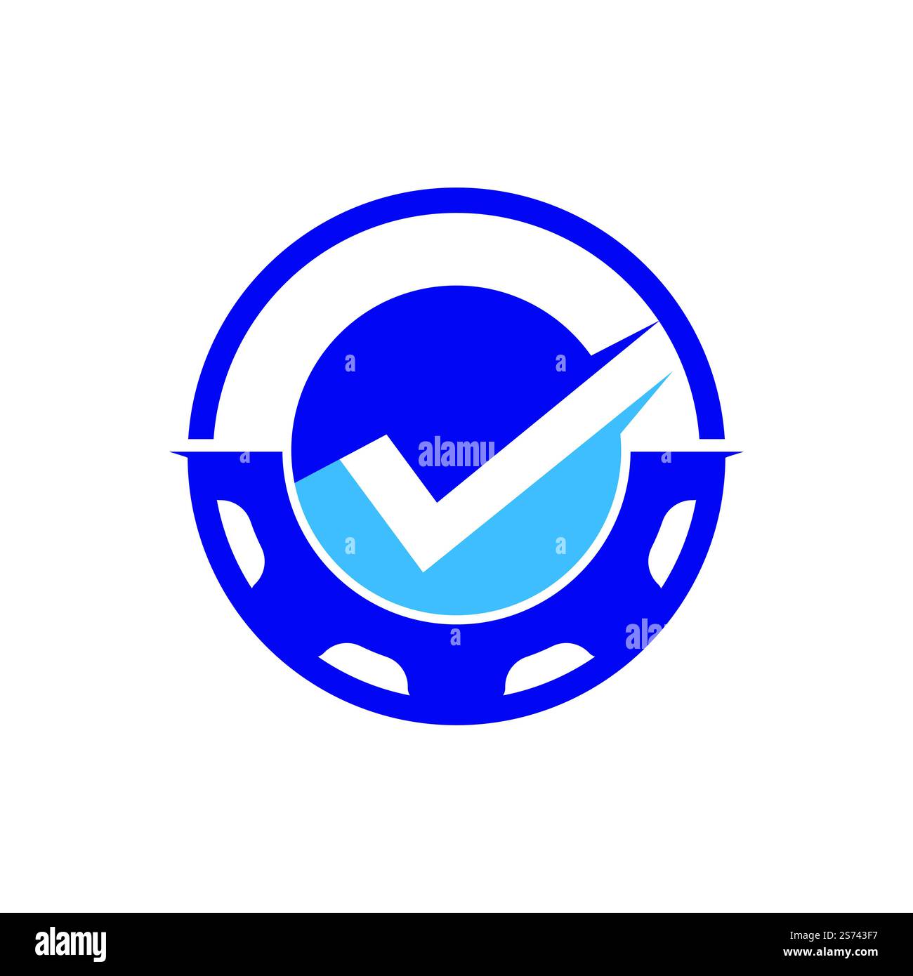 Design vettoriale del logo Gear TECH. Concetto del logo di controllo del servizio. Illustrazione Vettoriale