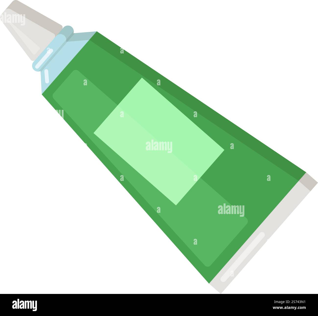 Tubo di plastica. Contenitore per imballaggio con etichetta vuota per gel o pasta isolato su sfondo bianco. Tubo di plastica. Contenitore di imballaggio con etichetta vuota per gel o pasta Illustrazione Vettoriale