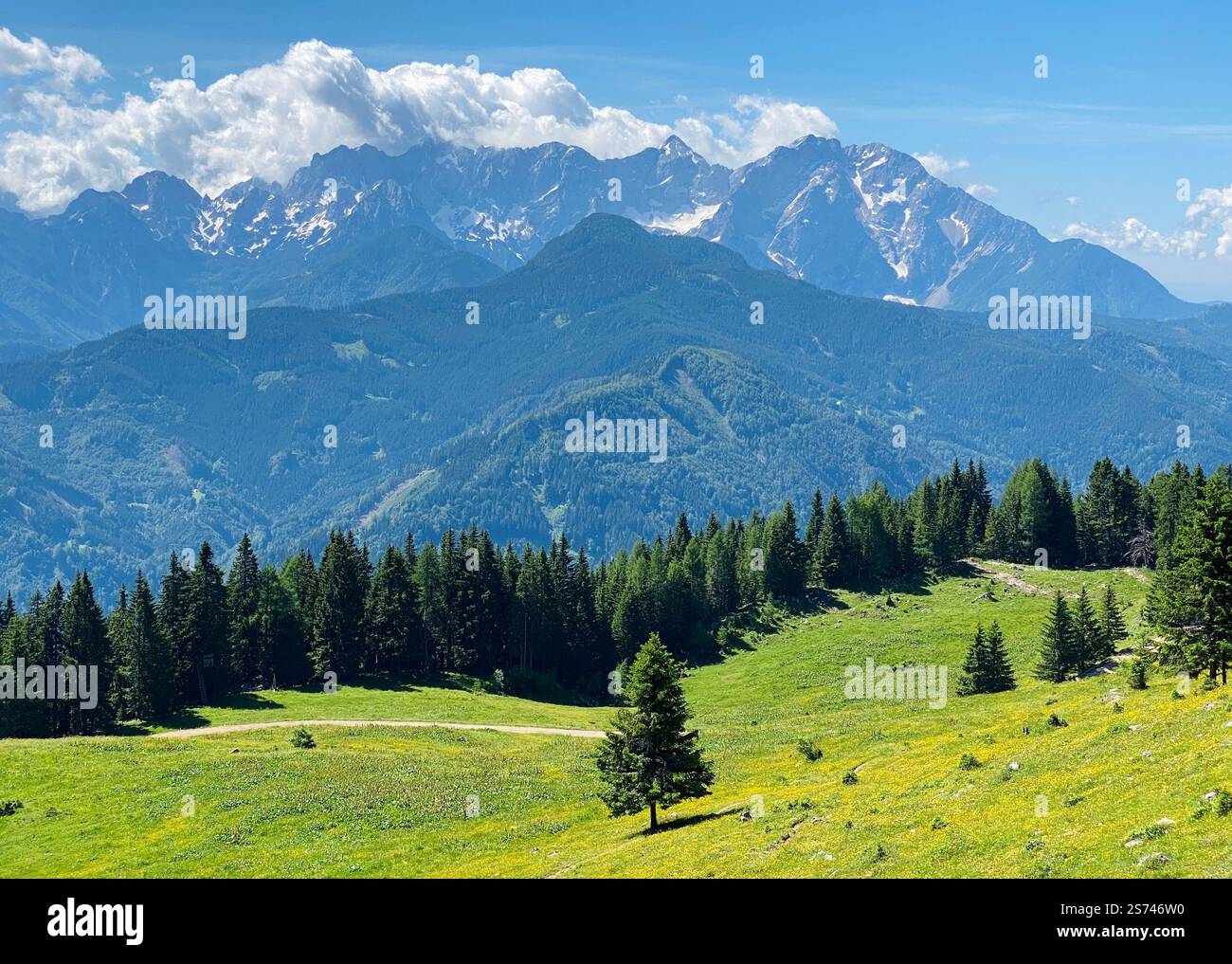Paesaggi delle Alpi austriache Foto Stock
