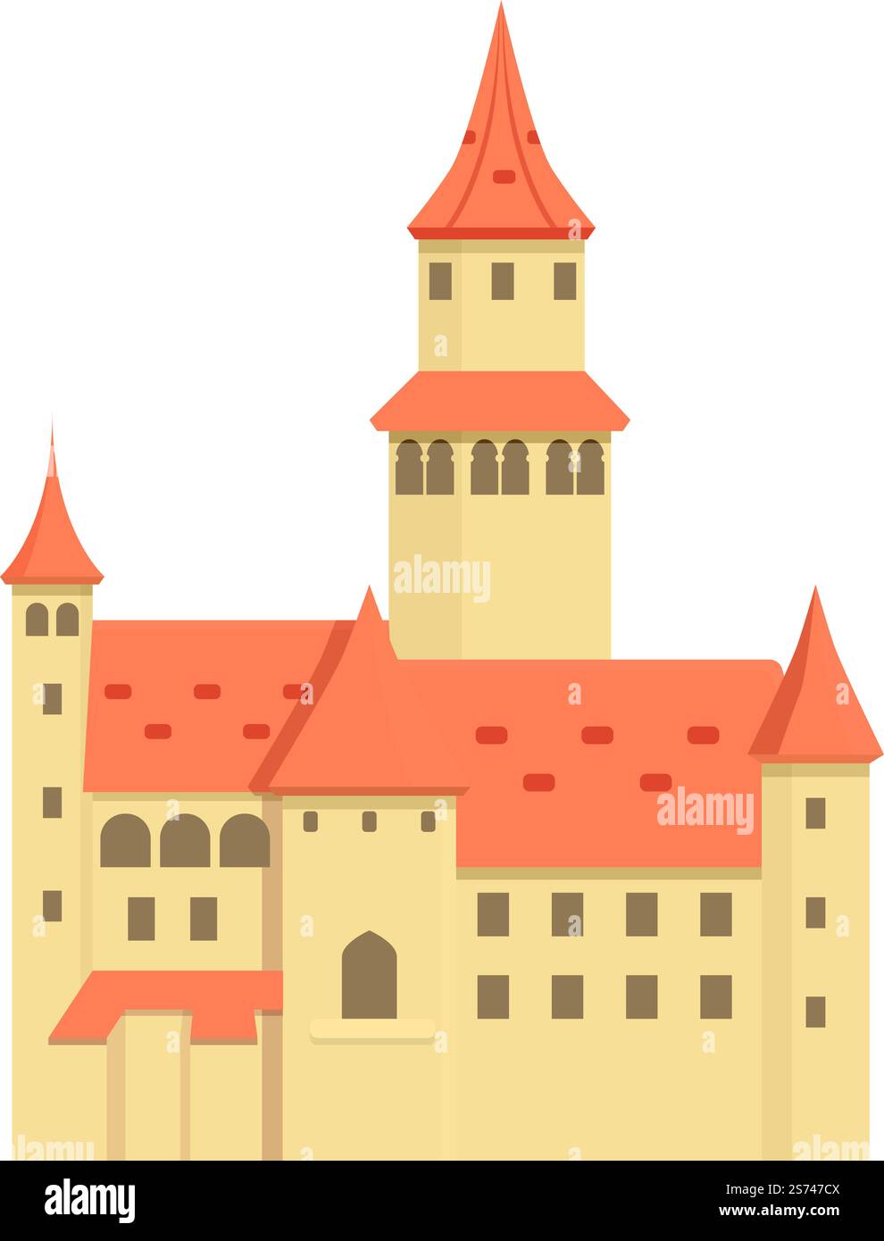 Icona della chiesa ceca vettore di cartoni animati. repubblica simbolo. Mappa dei viaggi. Icona della chiesa ceca vettore di cartoni animati. repubblica simbolo Illustrazione Vettoriale