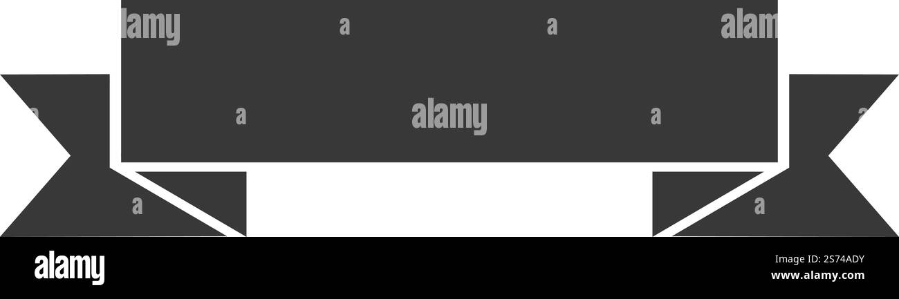 Badge nastro vuoto. Etichetta di qualità nera vintage isolata su sfondo bianco. Badge nastro vuoto. Etichetta di qualità nera vintage Illustrazione Vettoriale