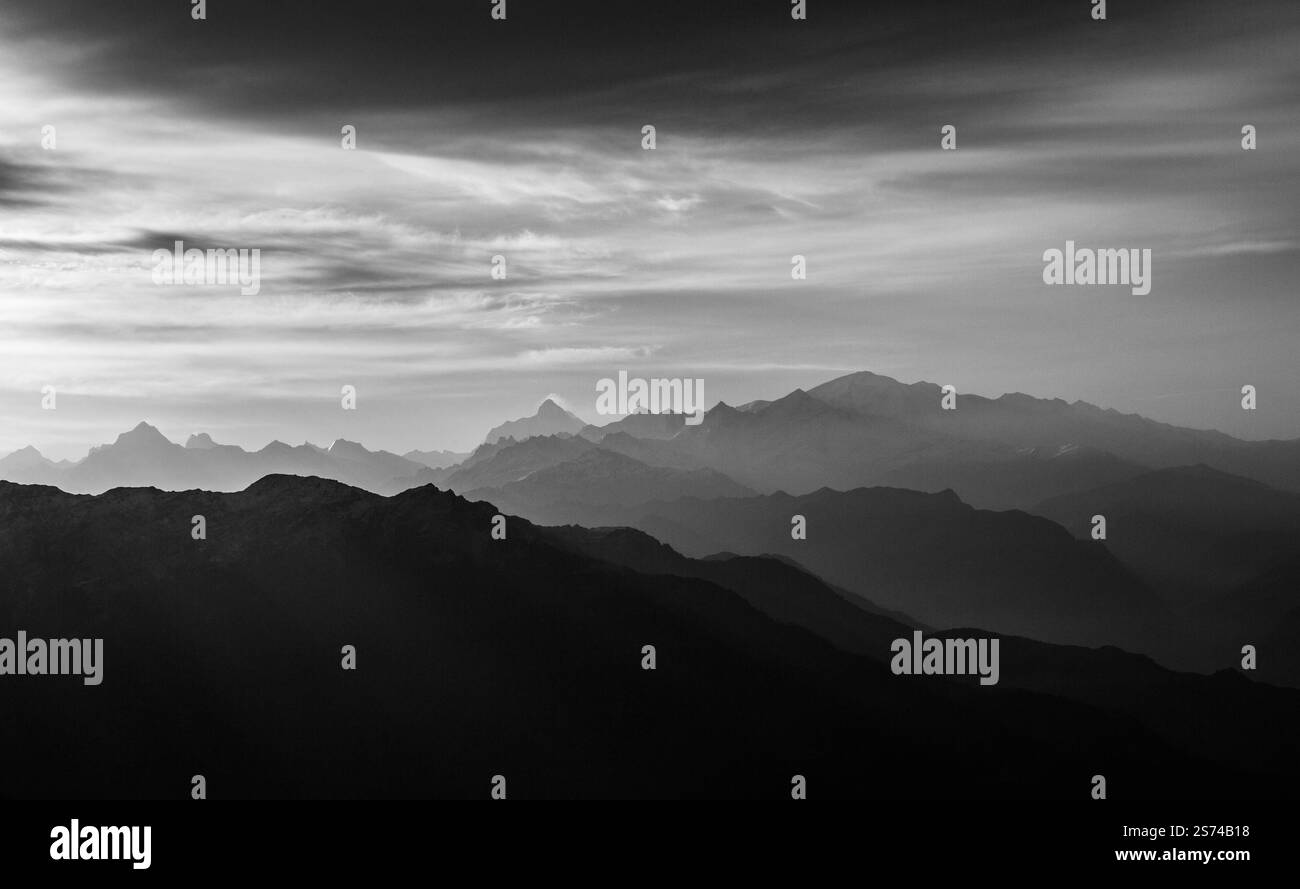 Paesaggio himalayano, India Foto Stock