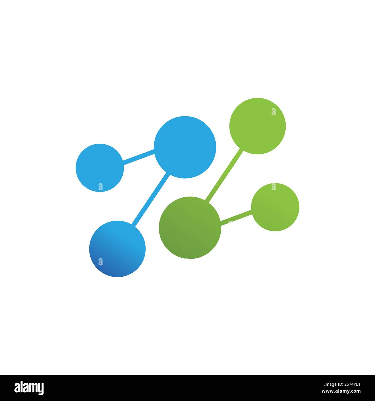 Modello vettoriale di illustrazione del logo della molecola Illustrazione Vettoriale