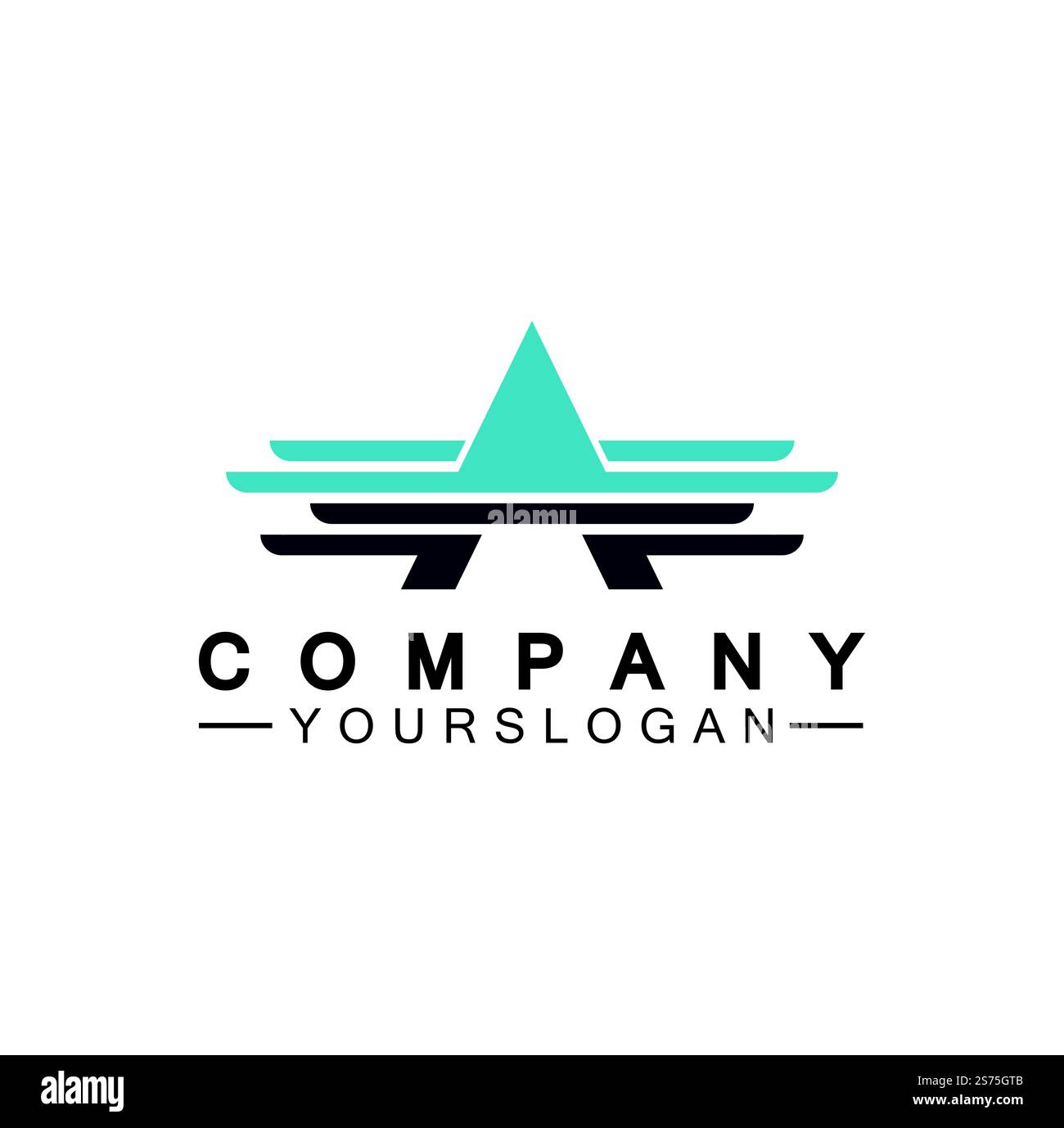 Lettera A illustrazione vettoriale del logo delle ali Illustrazione Vettoriale