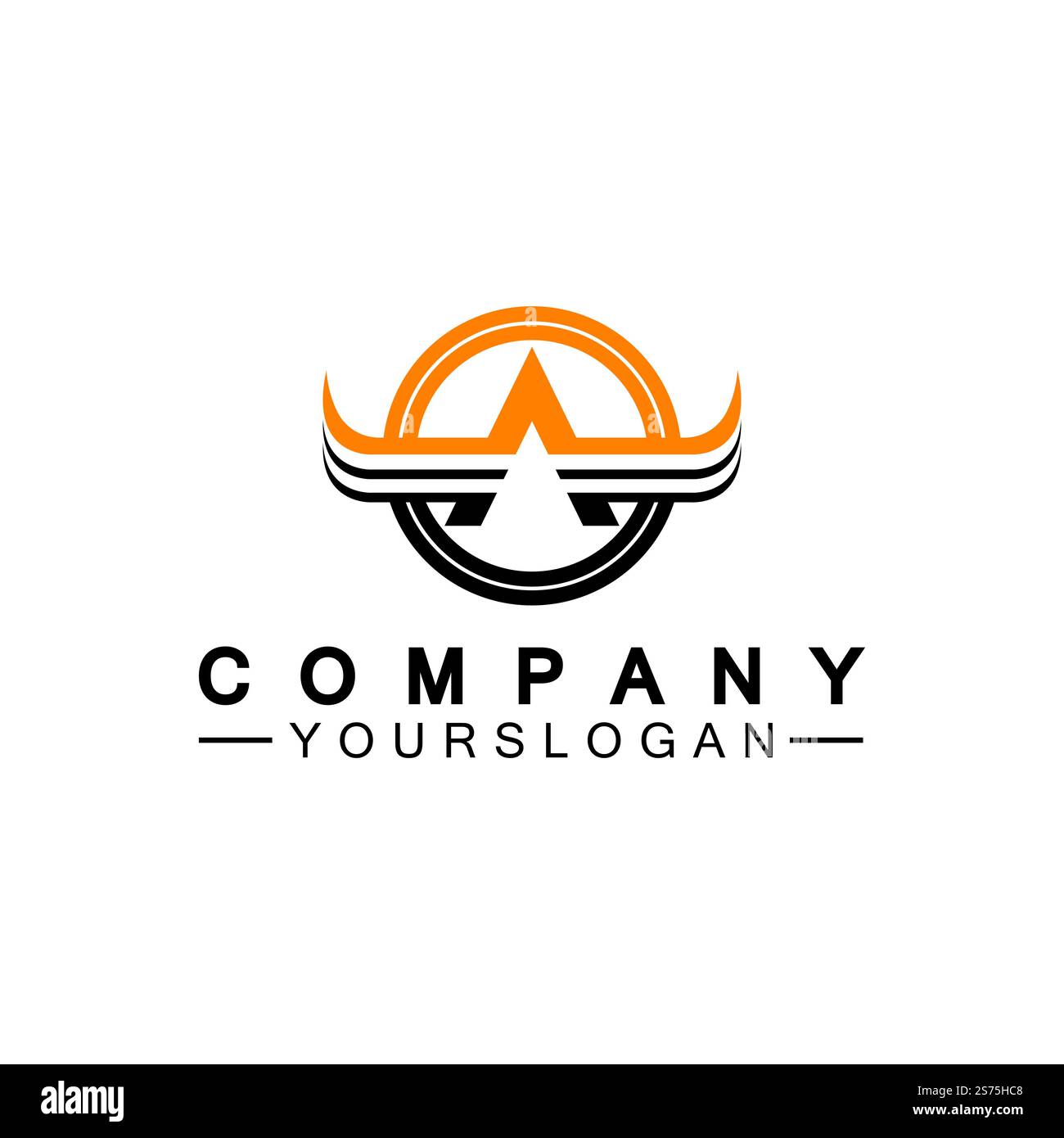 Lettera A illustrazione vettoriale del logo delle ali Illustrazione Vettoriale