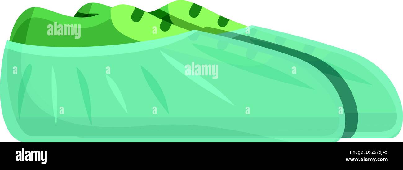 Icona copriscarpe vettore cartoni animati. Protezione medica. Igiene degli stivali. Icona copriscarpe vettore cartoni animati. Protezione medica Illustrazione Vettoriale