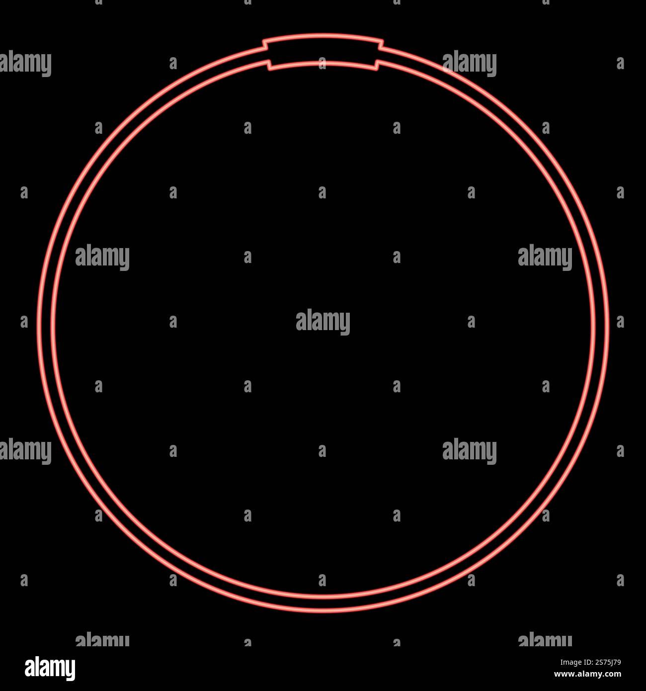 Campo neon con raccordo filettato per pipesI fissaggio Reten per tubo rosso immagine vettoriale luce piatta. Campo neon con raccordo filettato per pipesI fissaggio Reten per tubo rosso vettoriale immagine piatta Illustrazione Vettoriale
