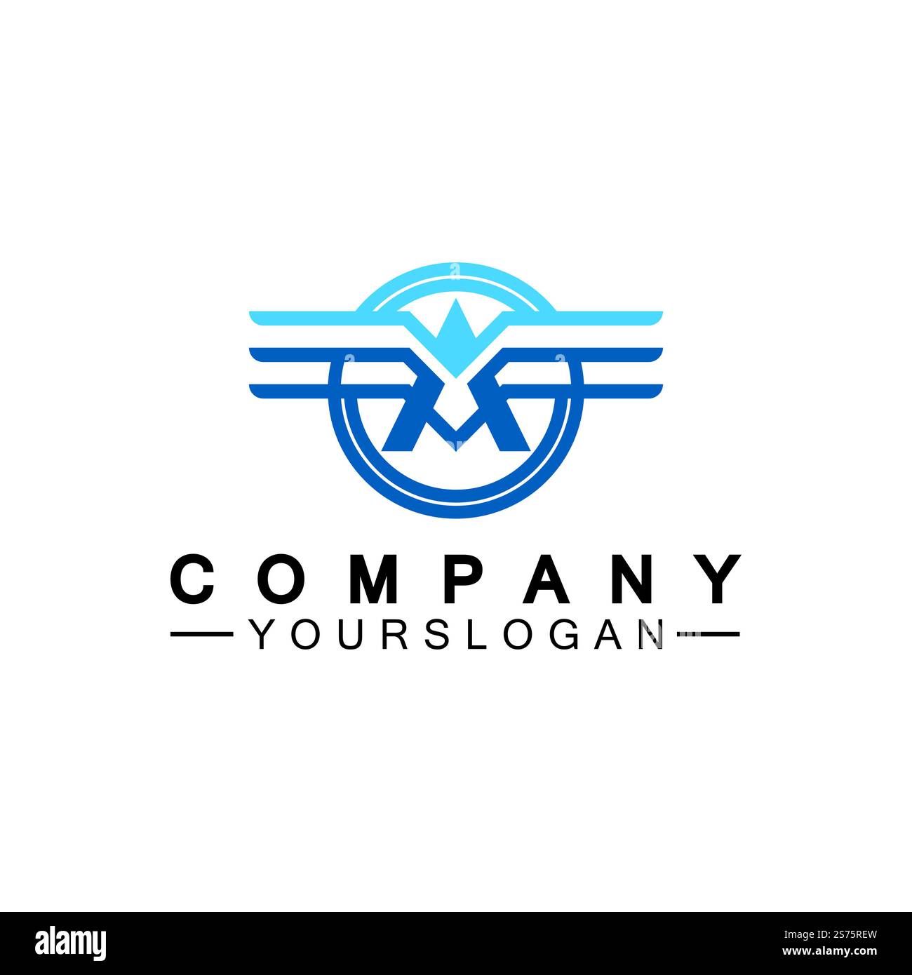 Lettera A illustrazione vettoriale del logo delle ali Illustrazione Vettoriale