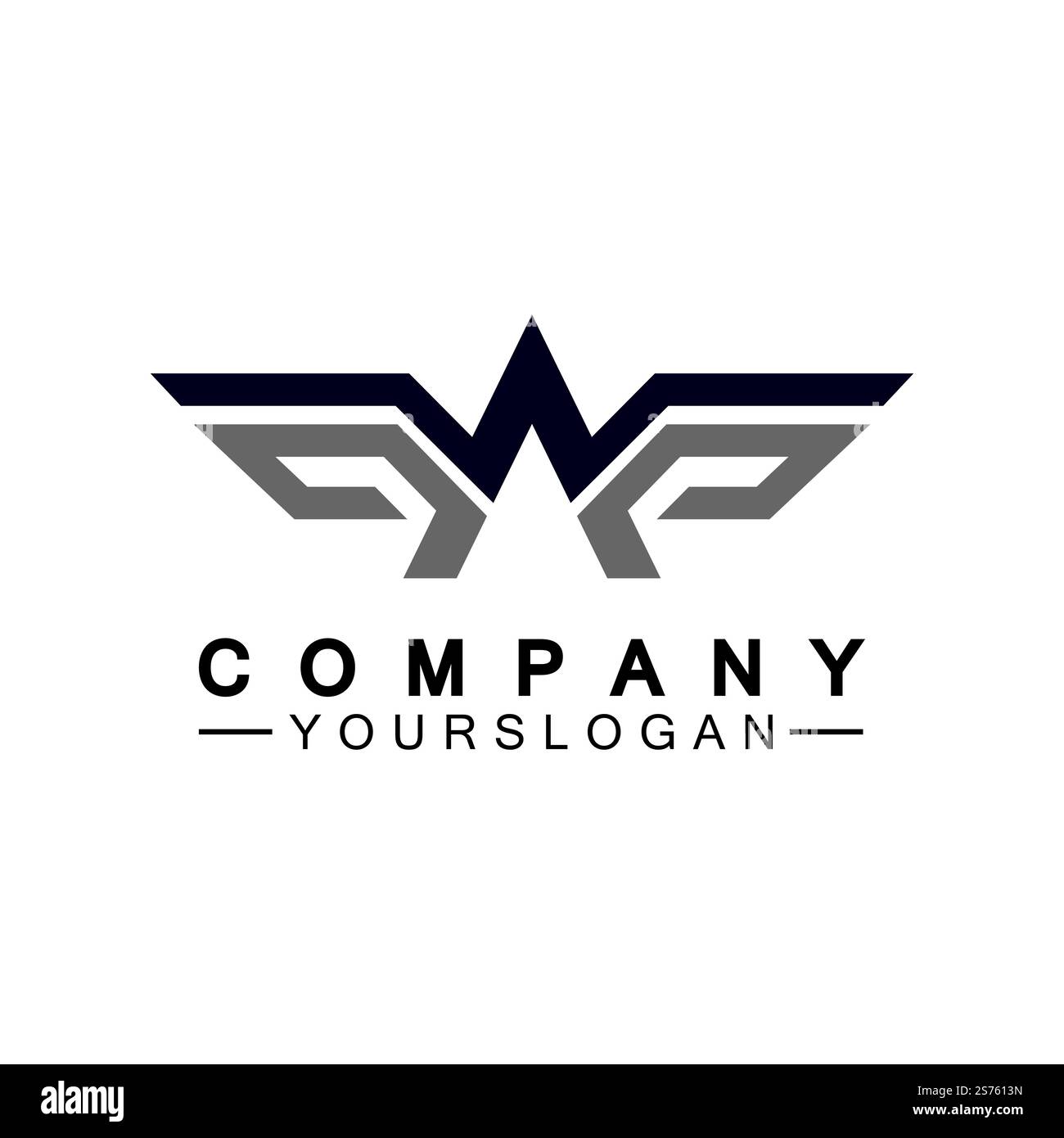 Lettera A illustrazione vettoriale del logo delle ali Illustrazione Vettoriale