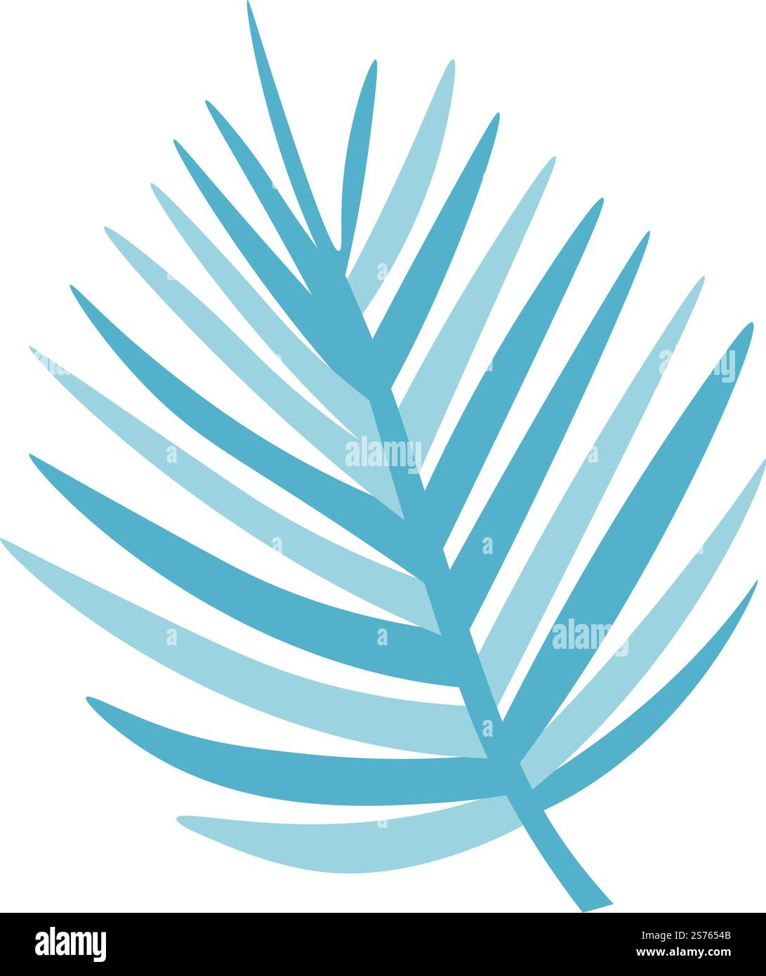 Foglie esotiche di palme, fogliame tropicale isolato per la decorazione. Flora e botanica decorativa. Vegetazione botanica e fiori con stelo. Freschezza e natura selvaggia della foresta pluviale. Vettore in piano. Vegetazione tropicale, esotico vettore di foglie di palma Illustrazione Vettoriale