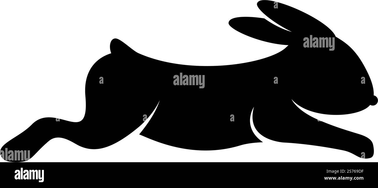 Modello di disegno piatto vettoriale illustrazione coniglio eps 10 Illustrazione Vettoriale