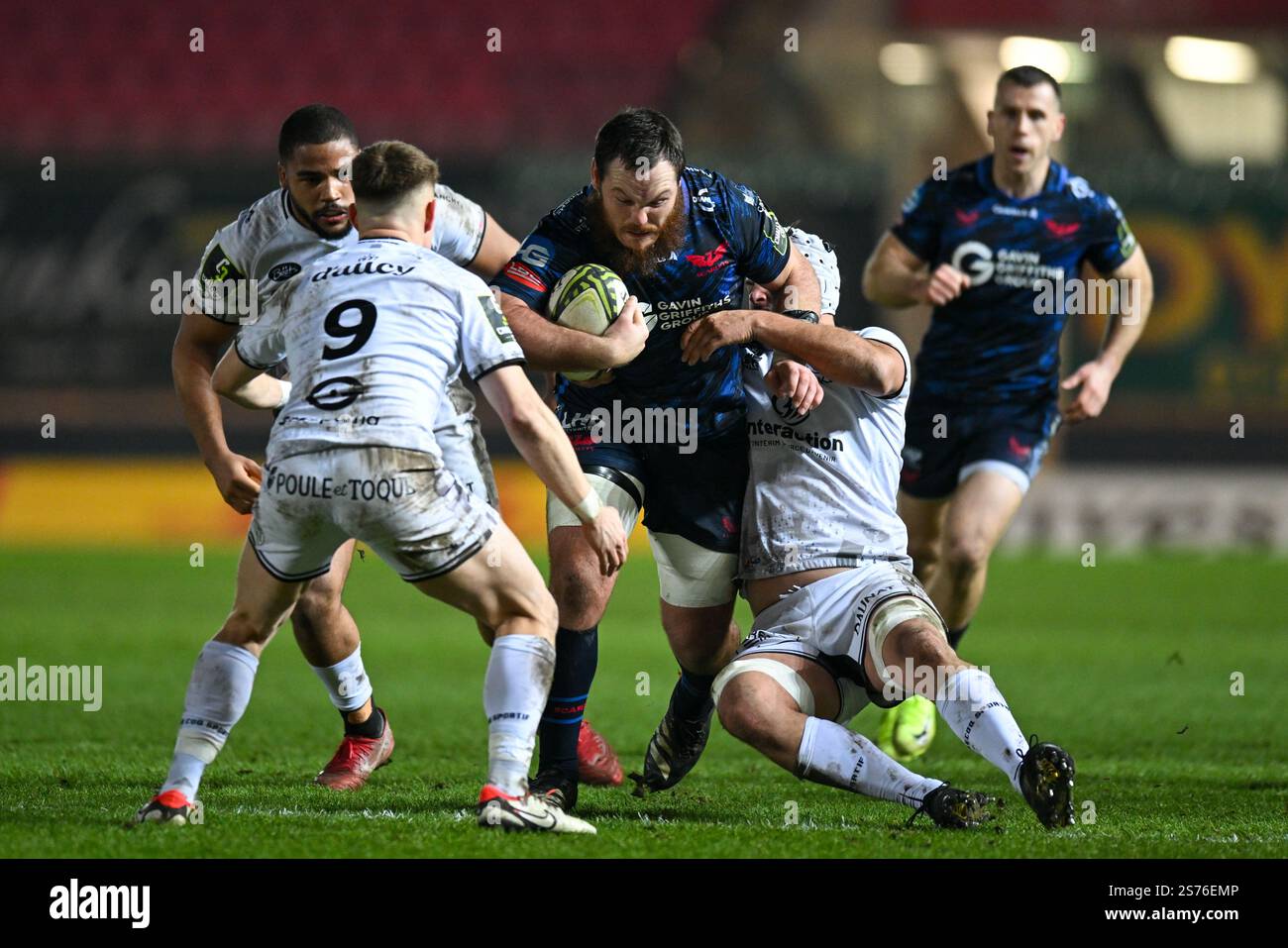 EPCR Challenge Cup Parc y Scarlets, Llanelli, Galles 18/01/2025 Scarlets vs RC Vannes Foto Stock