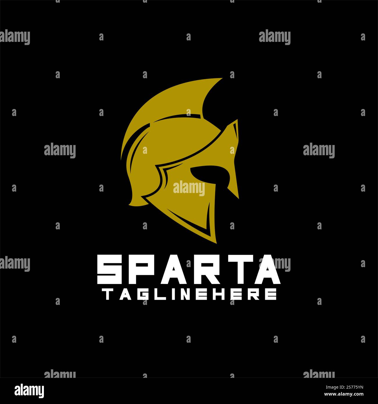 l'icona del logo spartan progetta il vettore Illustrazione Vettoriale