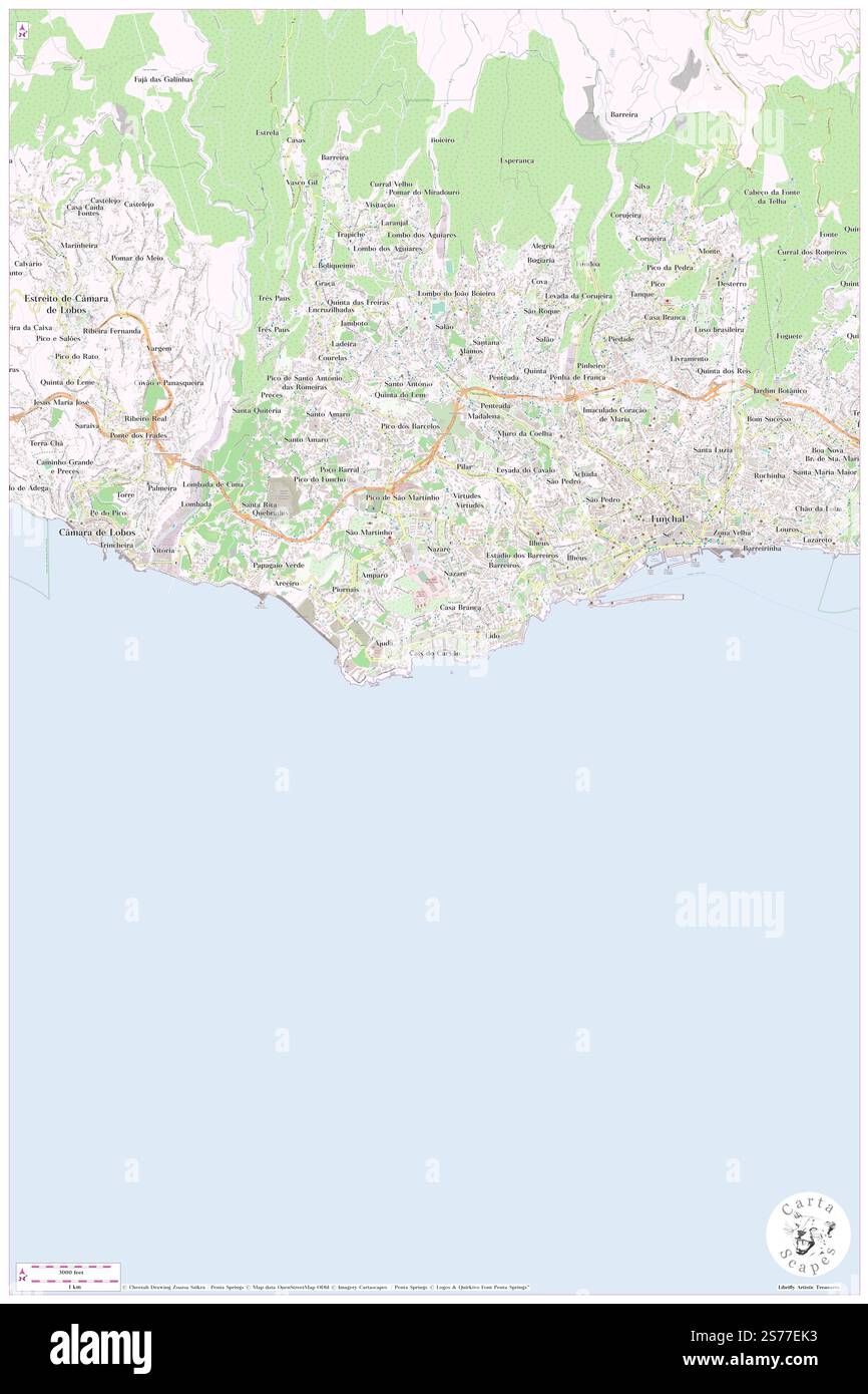 Cais do Carvao, Funchal, PT, Portogallo, Madeira, N 32 38' 10'', S 16 56' 10'', MAP, Cartascapes Map pubblicata nel 2024. Esplora Cartascapes, una mappa che rivela i diversi paesaggi, culture ed ecosistemi della Terra. Viaggia attraverso il tempo e lo spazio, scoprendo l'interconnessione del passato, del presente e del futuro del nostro pianeta. Foto Stock