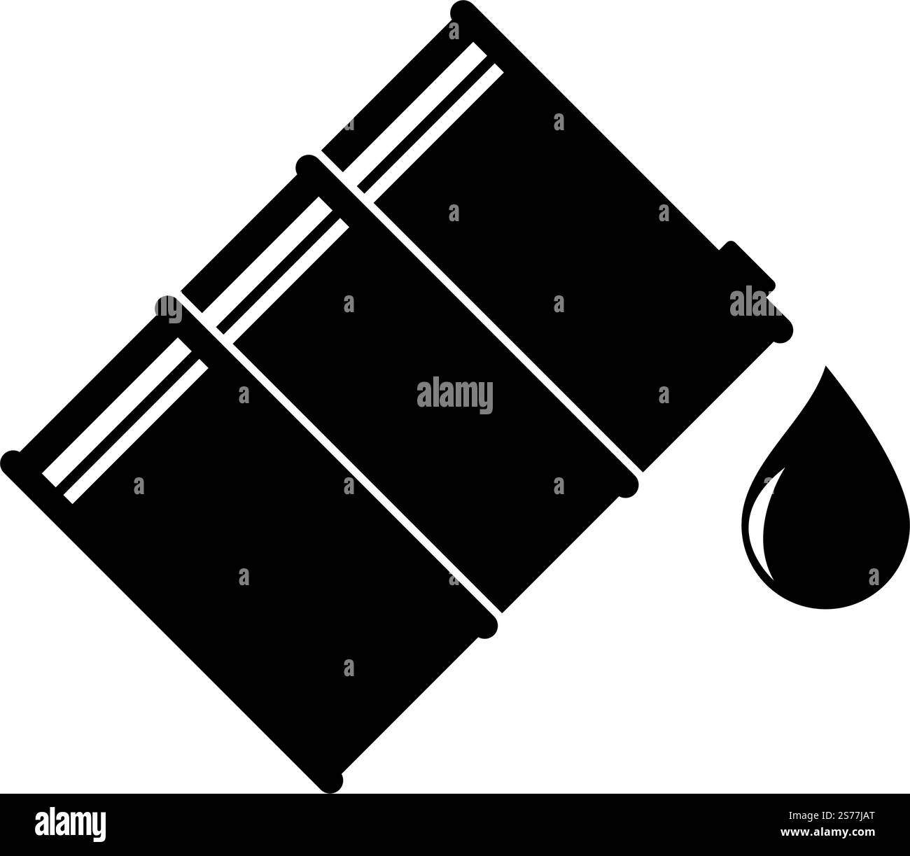 Simbolo del logo del tanico dell'olio e design piatto del vettore dell'icona Illustrazione Vettoriale