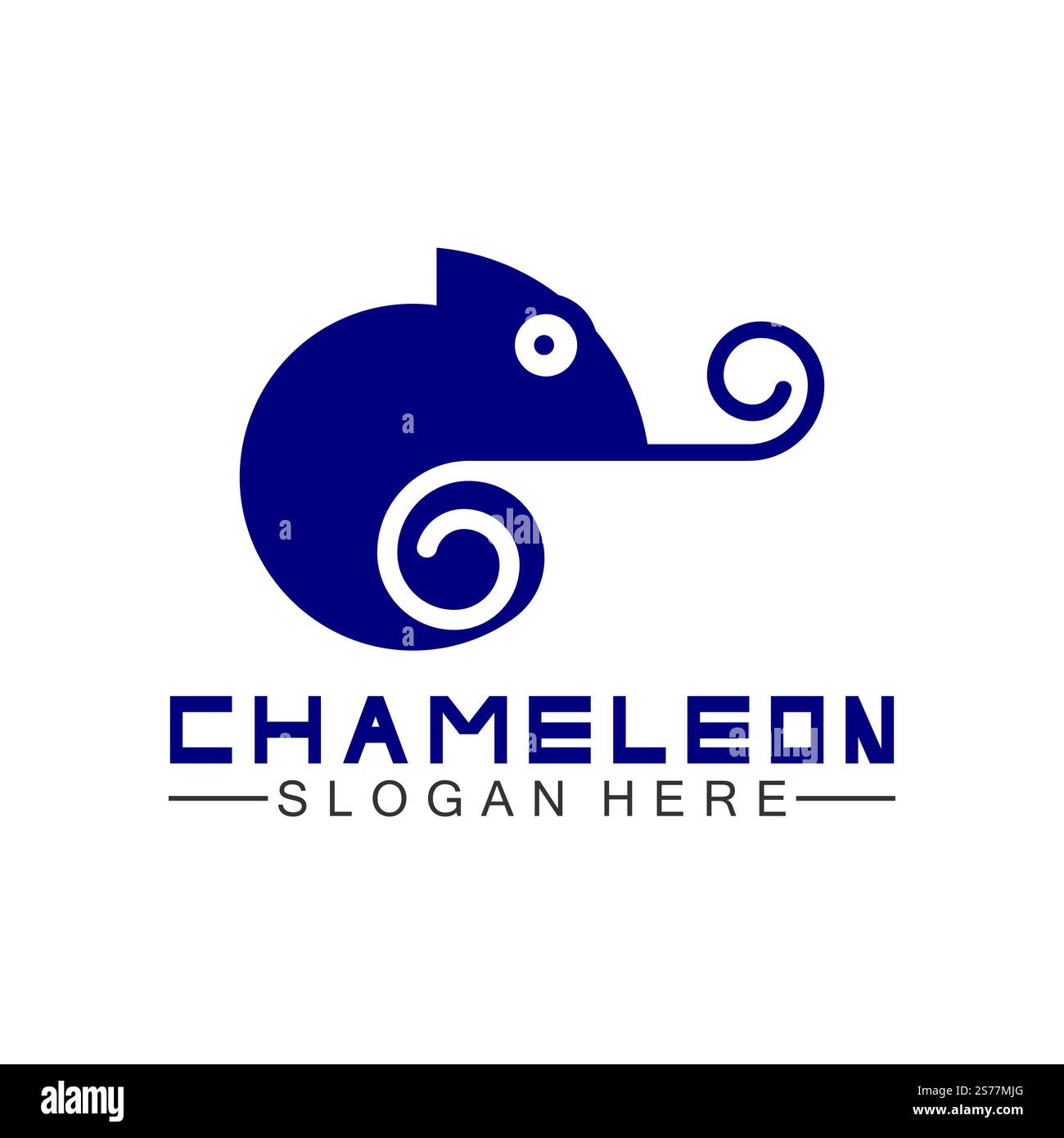 Modello con logo Chameleon. Illustrazione vettoriale Illustrazione Vettoriale