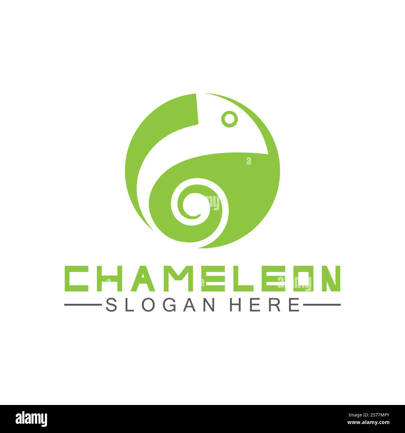 Modello con logo Chameleon. Illustrazione vettoriale Illustrazione Vettoriale