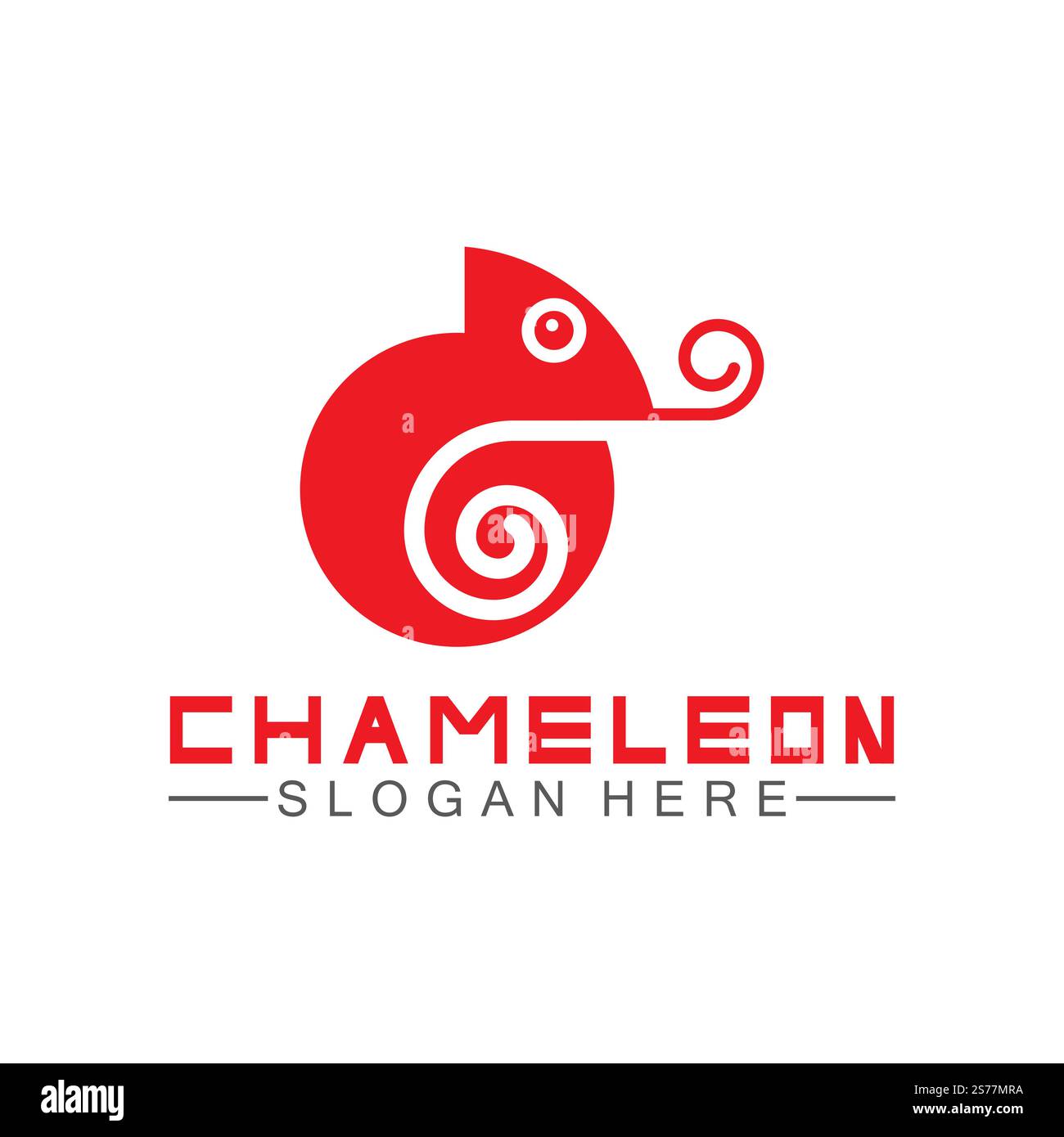 Modello con logo Chameleon. Illustrazione vettoriale Illustrazione Vettoriale