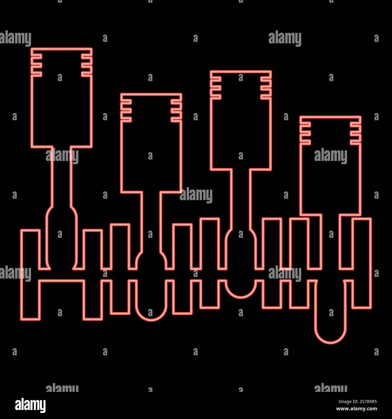 Motore al neon albero motore monoblocco pistone motore a combustione interna dettaglio auto colore rosso motore immagine vettoriale luce piatta. Motore al neon albero motore blocco cilindri pistone motore a combustione interna dettaglio auto colore rosso motore immagine vettoriale stile piatto Illustrazione Vettoriale