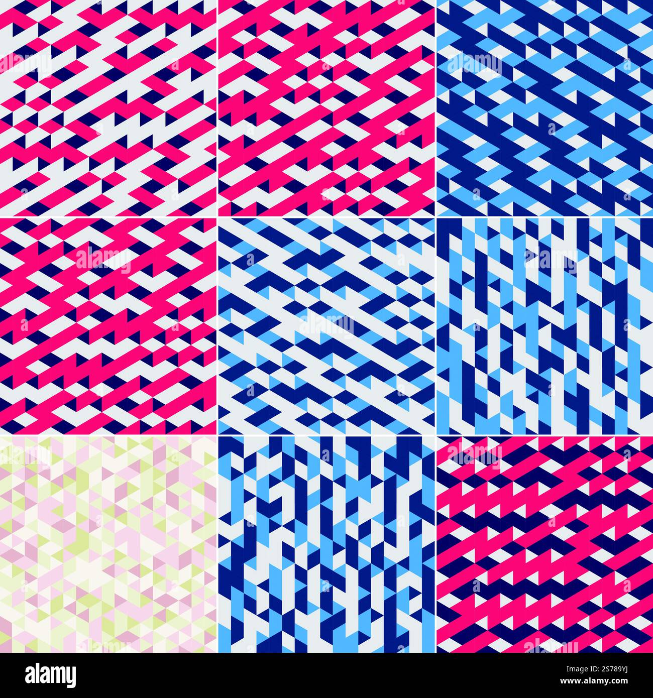 Copertina astratta con uno schema di colore sfumato e forme geometriche Illustrazione Vettoriale