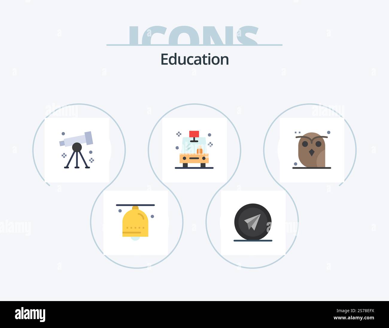 Education Flat Icon Pack 5 Icon Design. veicolo. navetta. carta. studio. ricerca Illustrazione Vettoriale Education Flat Icon Pack 5 Icon Design. veicolo. navetta. carta. studio. ricerca Illustrazione Vettoriale