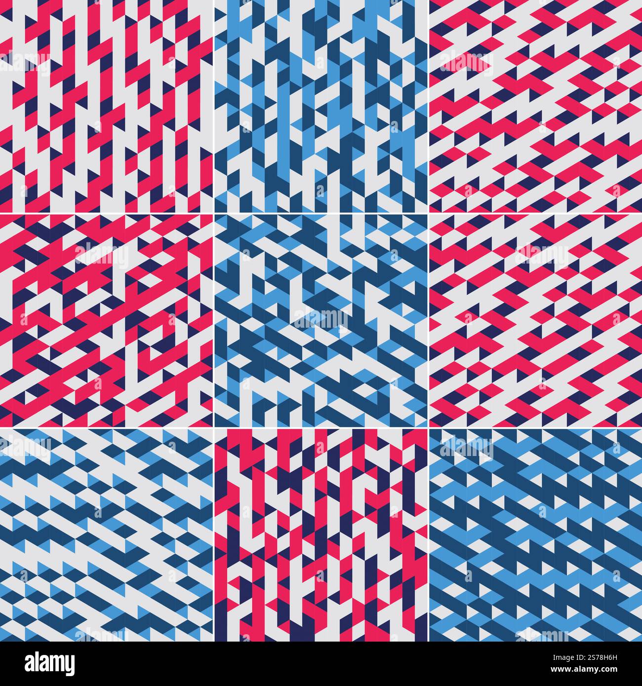 Coprire con un motivo geometrico in un disattivato. schema di colori delle tonalità di terra Illustrazione Vettoriale