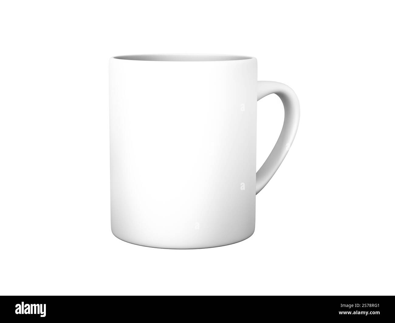 Una immagine di un isolato bianco tazza da caffè Foto Stock