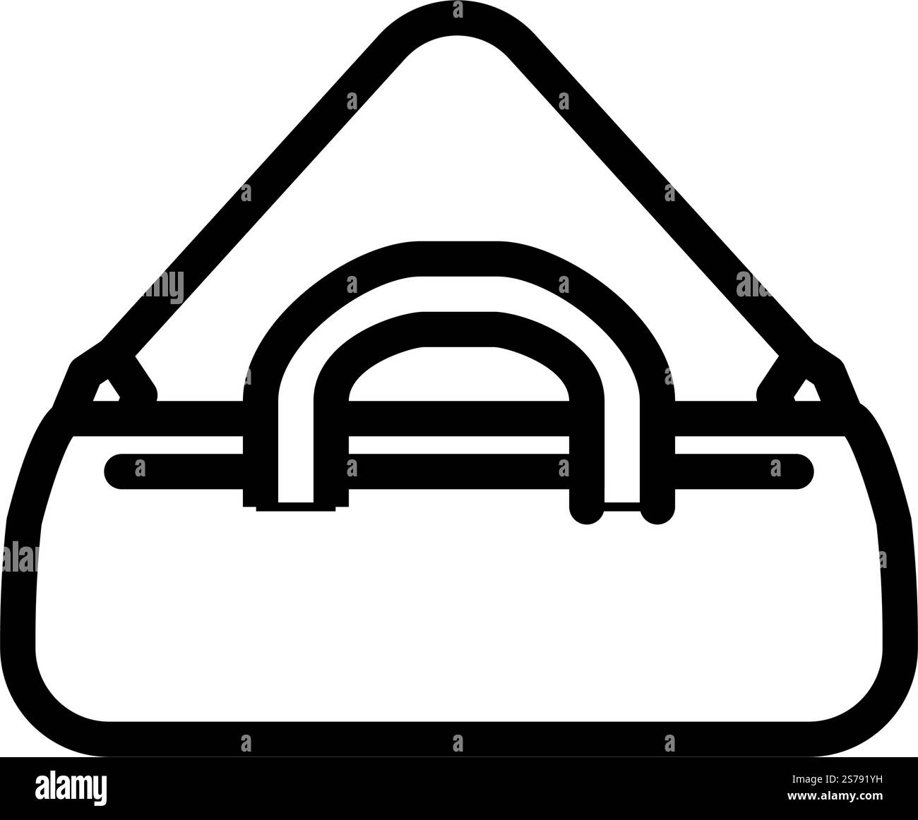 borsa fitness sport line icon vector. insegna sportiva per il fitness. illustrazione nera del simbolo del contorno isolato. illustrazione vettoriale dell'icona della linea sport bag fitness Illustrazione Vettoriale