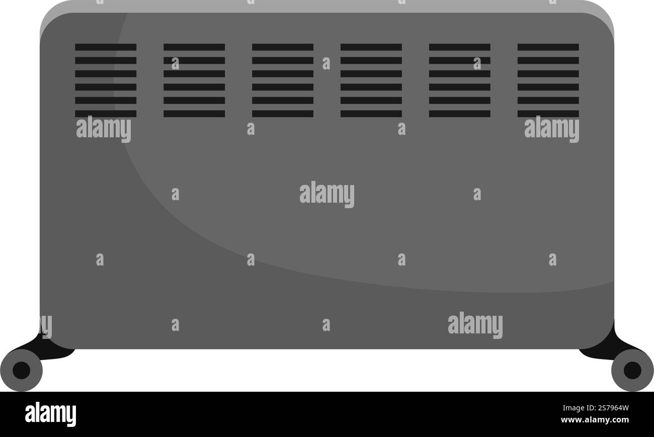 cartone animato riscaldatore caldaia. segnale riscaldatore caldaia. illustrazione vettoriale del simbolo isolato. illustrazione vettoriale cartone animato riscaldatore caldaia Illustrazione Vettoriale