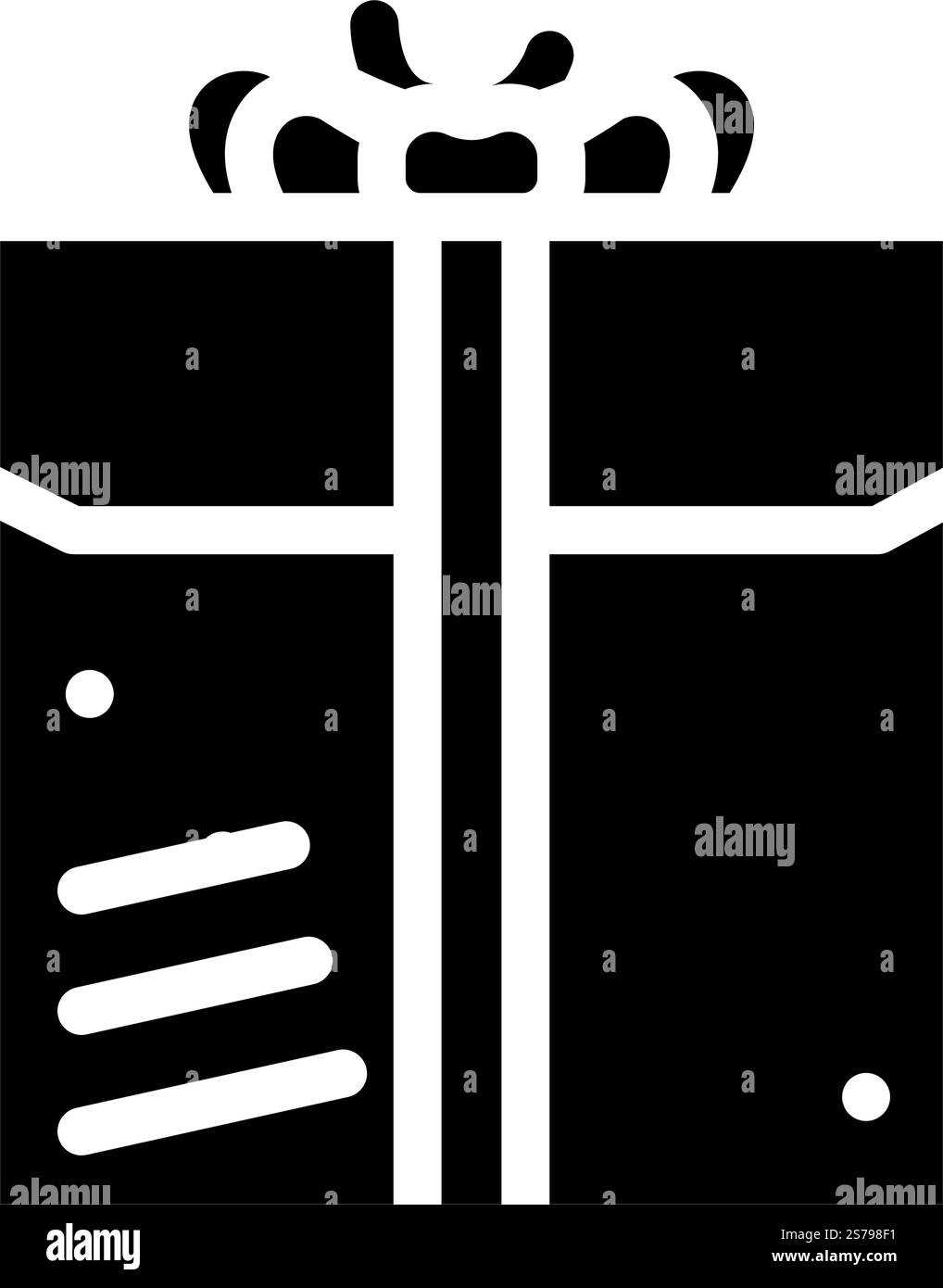 icona del glifo della confezione regalo oro. insegna della confezione regalo oro. illustrazione del simbolo isolato. illustrazione vettoriale dell'icona del glifo della confezione regalo oro Illustrazione Vettoriale