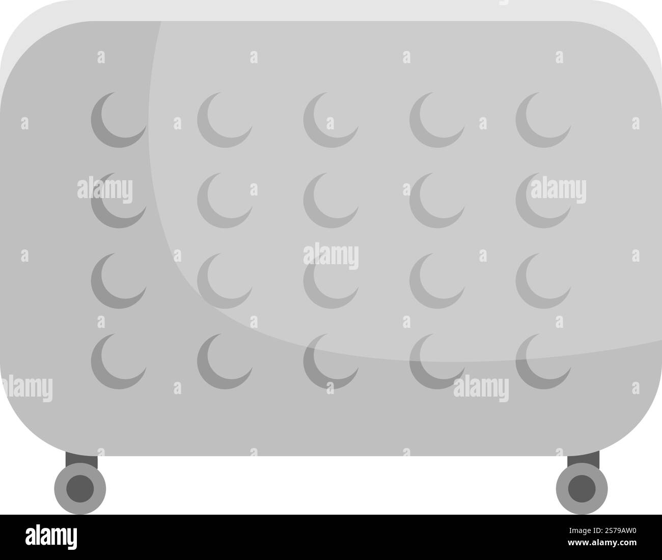 cartone animato del riscaldatore della casa. segnale riscaldatore casa. illustrazione vettoriale del simbolo isolato. illustrazione vettoriale del cartone animato del riscaldatore dell'abitazione Illustrazione Vettoriale
