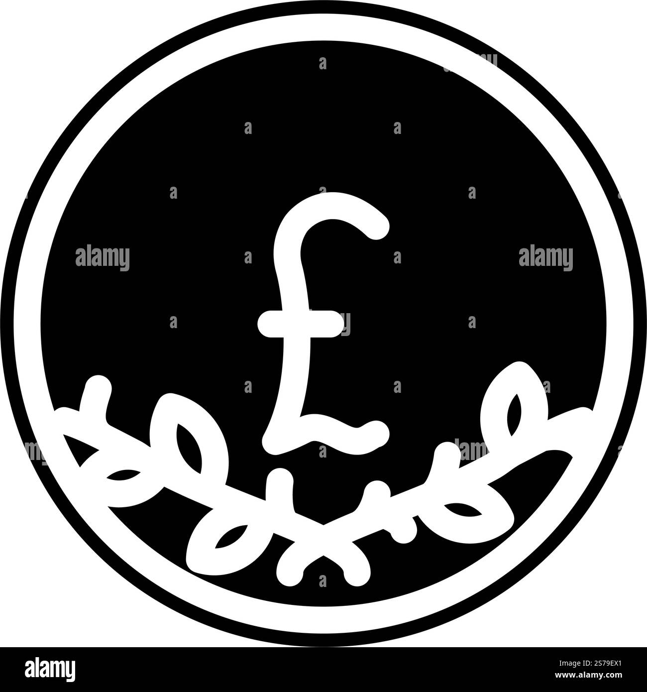 vettore dell'icona del glifo della moneta gbp. simbolo della moneta gbp. illustrazione del simbolo isolato. illustrazione vettoriale dell'icona del glifo della moneta gbp Illustrazione Vettoriale