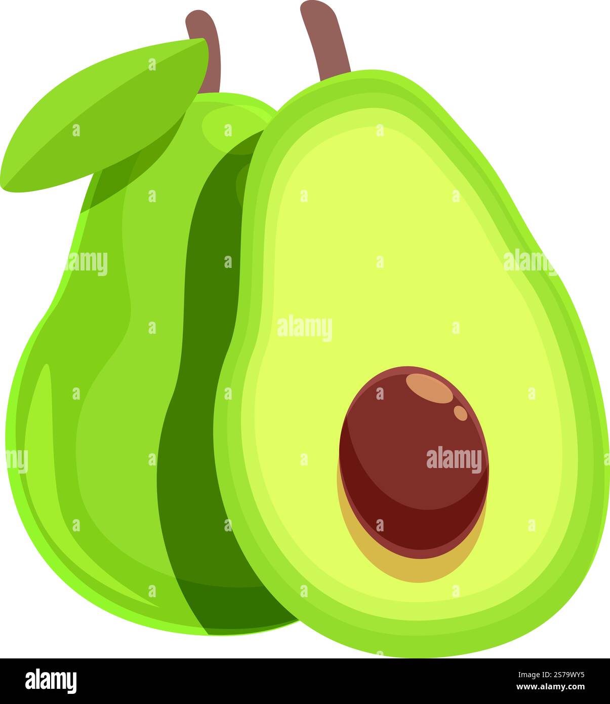 Cile avocado icona vettore cartoni animati. Mappa della cultura. Cucina cilena. Cile avocado icona vettore cartoni animati. Mappa della cultura Illustrazione Vettoriale