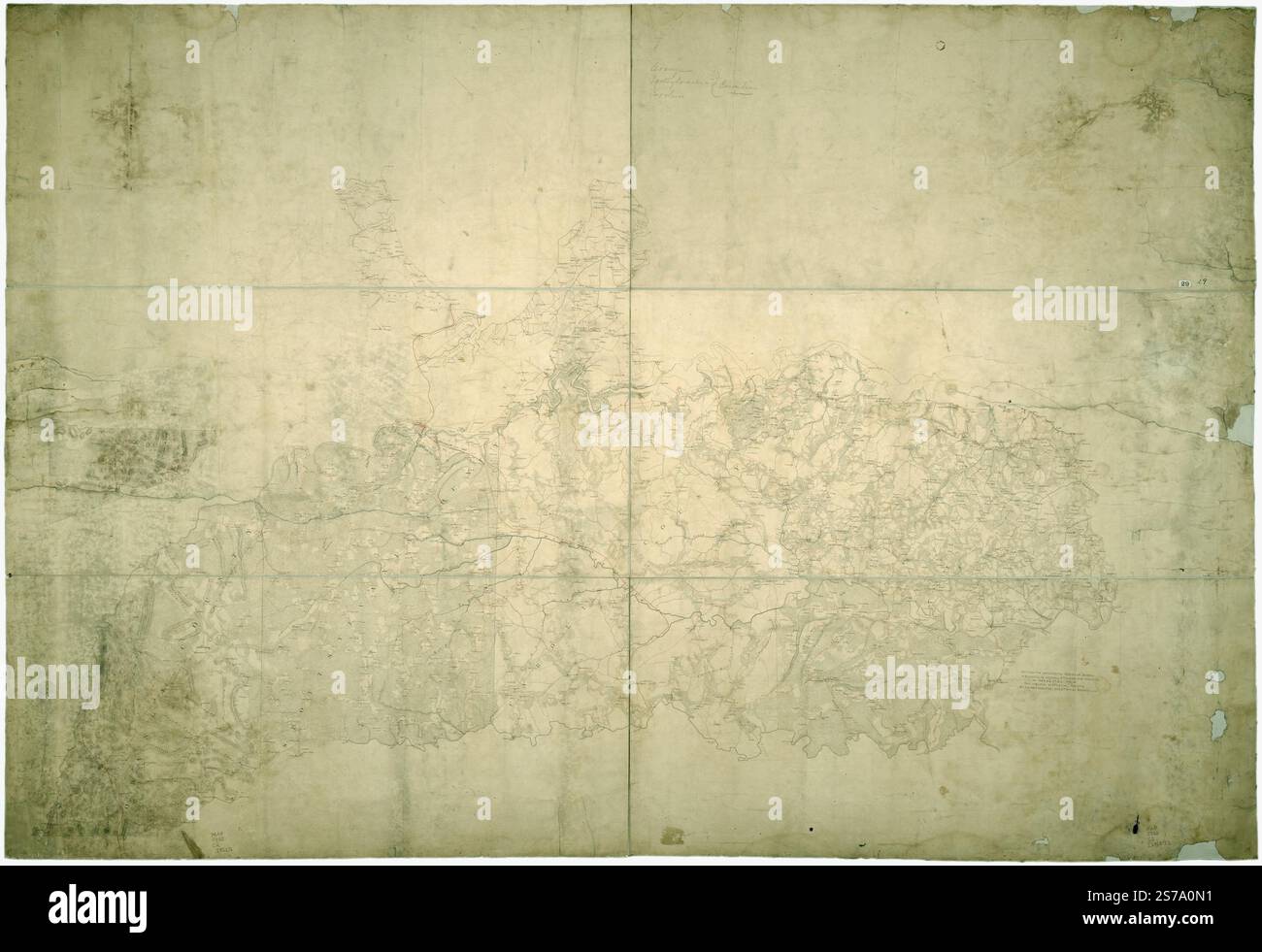 [Cartina delle contee di Caroline, Essex, Orange e Spotsylvania, e parti delle contee di Hannover, Re e Regina, Re Giorgio, Re Guglielmo e Stafford, V.] 1863 da parte degli Stati Confederati d’America. Esercito. Dipartimento della Virginia settentrionale. Ufficio del capo ingegnere. Foto Stock