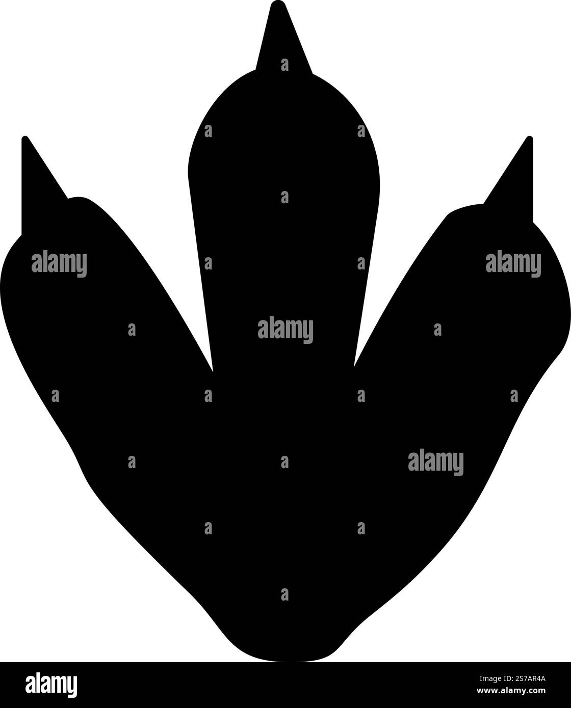 Drago di dinosauro impronta silhouette, illustrazione grafica vettoriale su sfondo trasparente Illustrazione Vettoriale