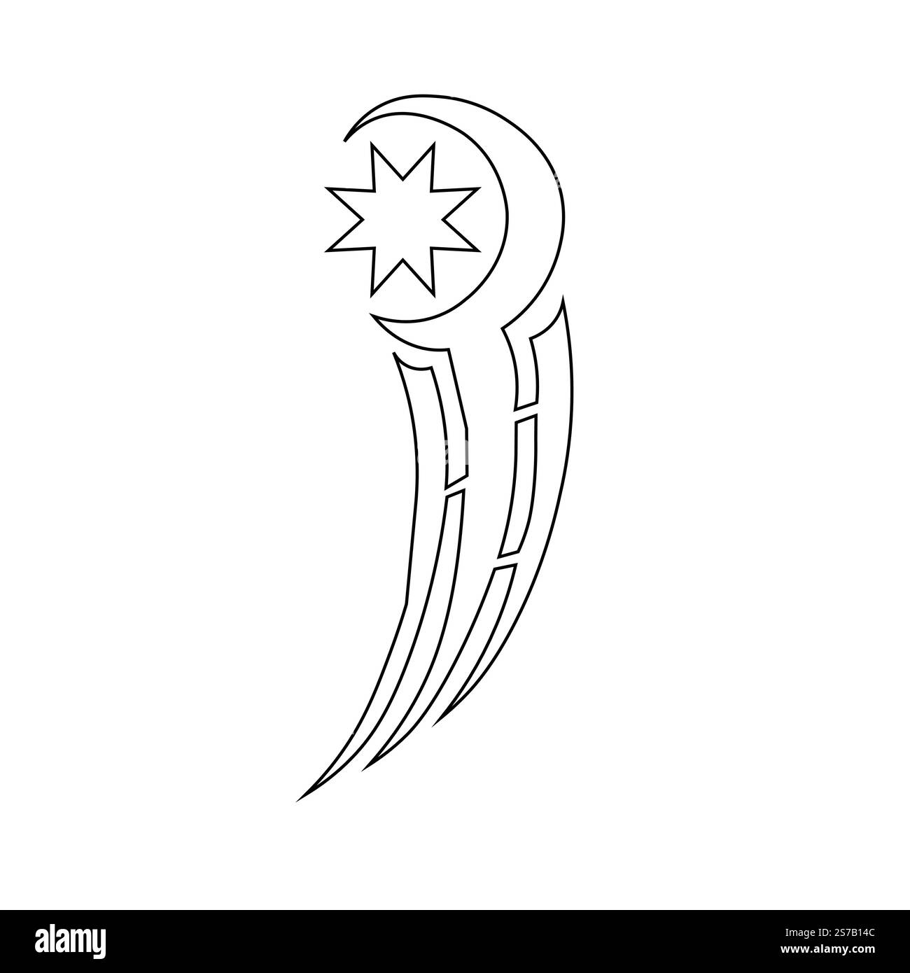 Design floreale Un classico elemento floreale bianco e nero caratterizzato da eleganti foglie curve e dettagli complessi. Ornamentale perfetto per l'uso Illustrazione Vettoriale