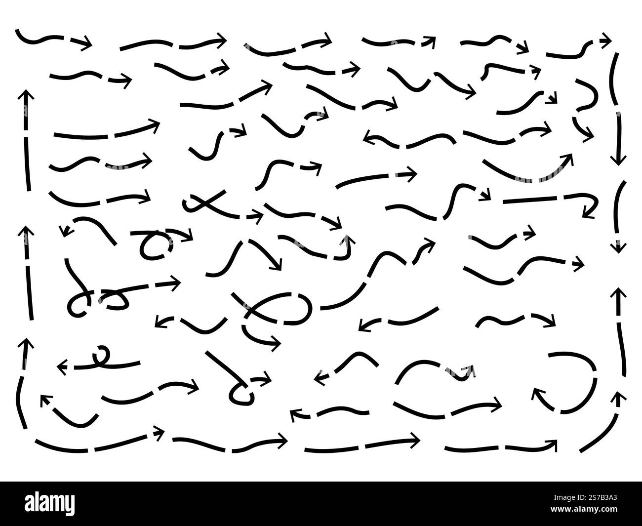 Icona vettoriale raccolta frecce impostata su sfondo bianco Illustrazione Vettoriale