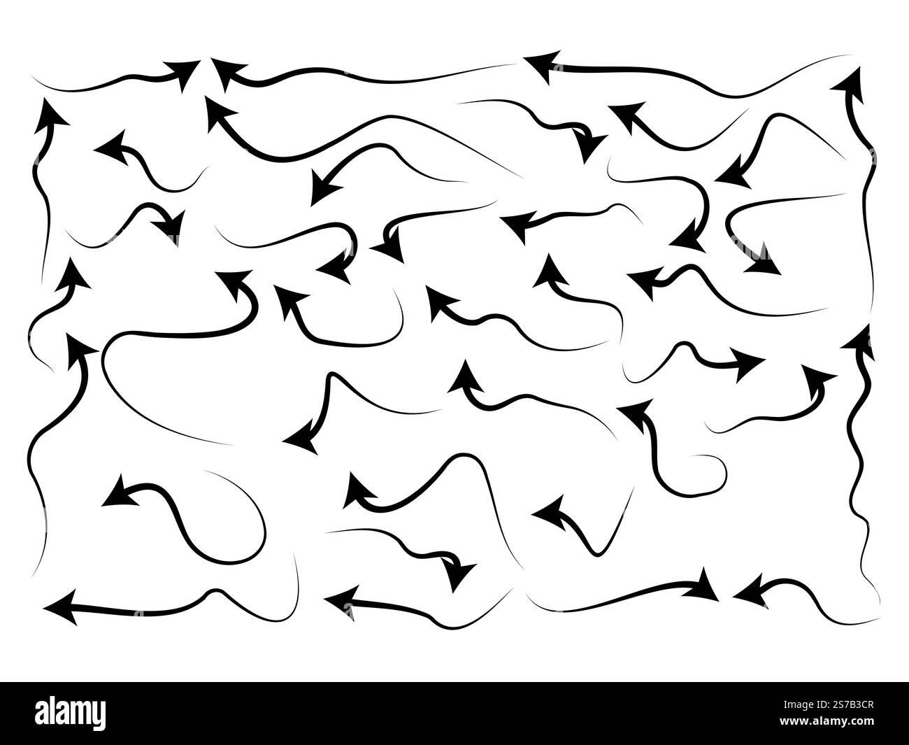 Icona vettoriale raccolta frecce impostata su sfondo bianco Illustrazione Vettoriale