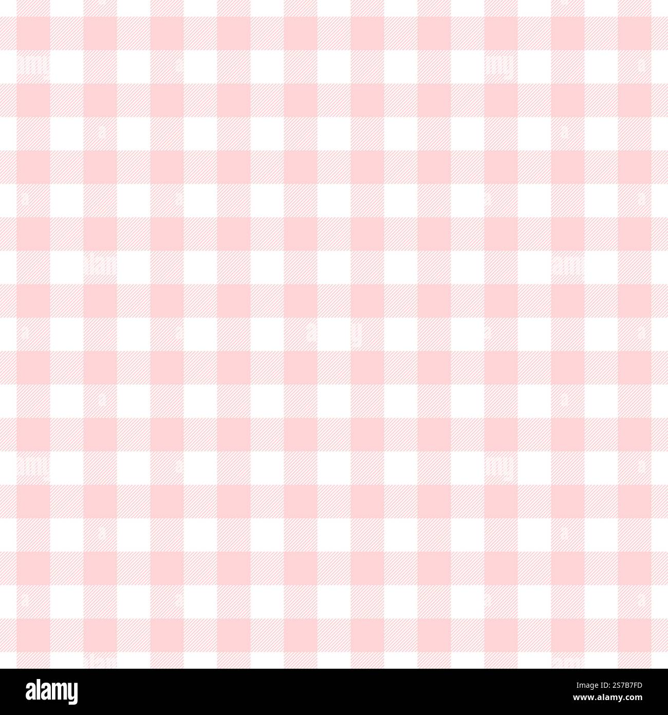 Controllare la ripetizione senza cuciture. Sfondo rosa per i controlli. Paterna geometrica a vichy ripetuta. Stile tovagliato per stampe. Texture ripetuta a scacchi Illustrazione Vettoriale