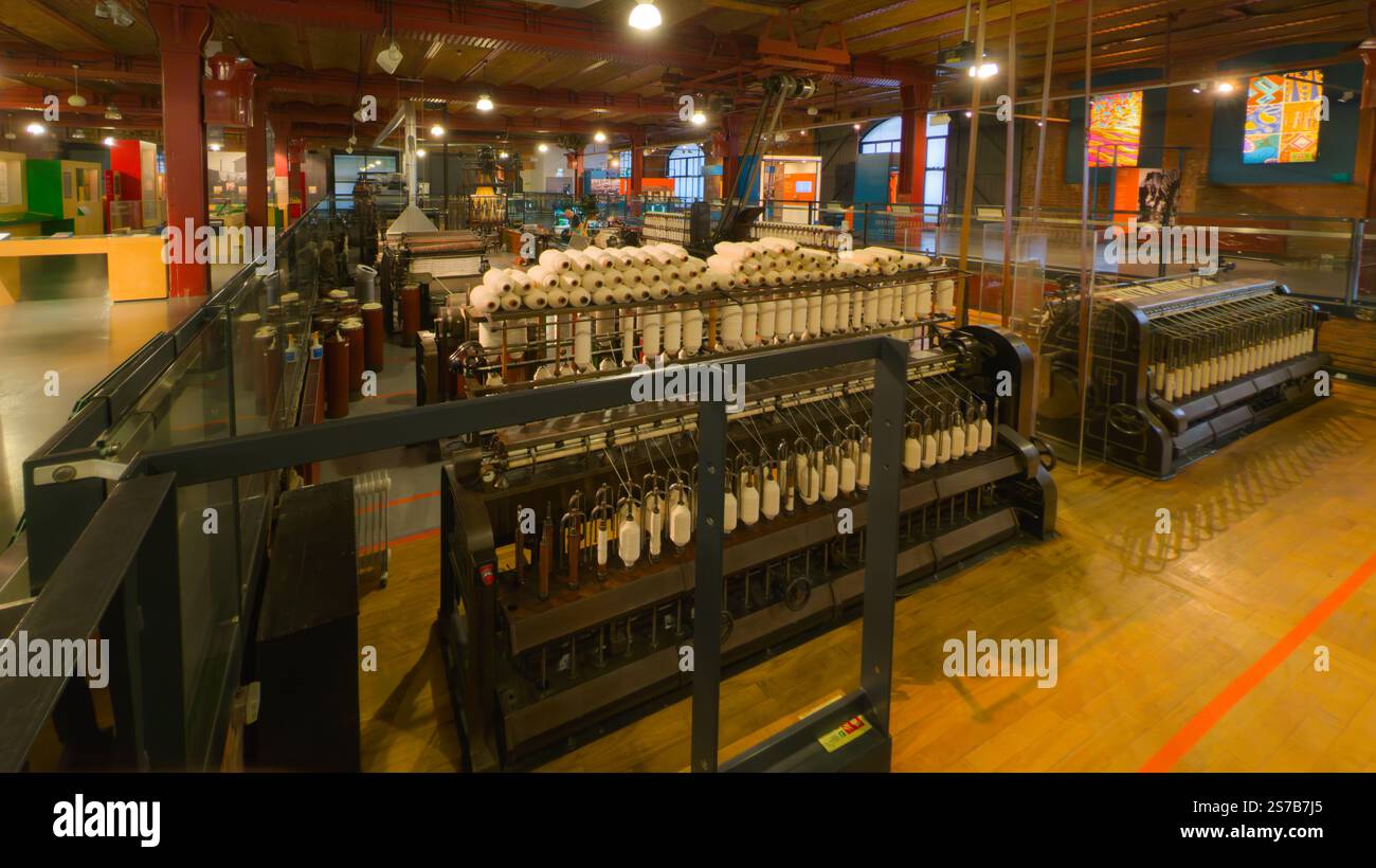 Galleria tessile Museo della Scienza e dell'industria. Manchester Regno Unito - Immagine stock catturata con smartphone