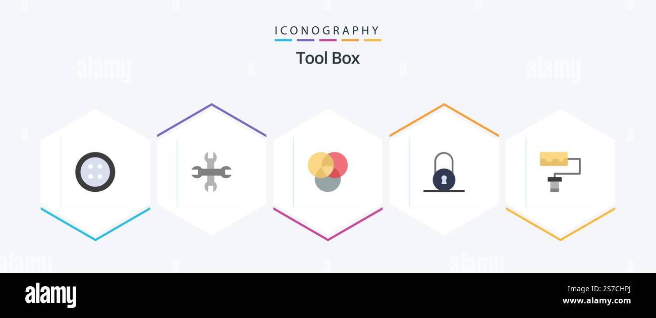 Strumenti 25 pacchetto icone piatte incluso . circolare. Illustrazione Vettoriale