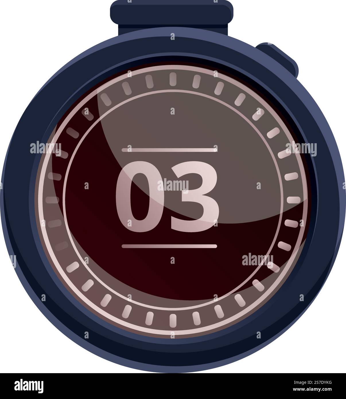 Icona cronometro minuto vettore cartoni animati. Orologio timer. Tempo di sport. Icona cronometro minuto vettore cartoni animati. Orologio timer Illustrazione Vettoriale