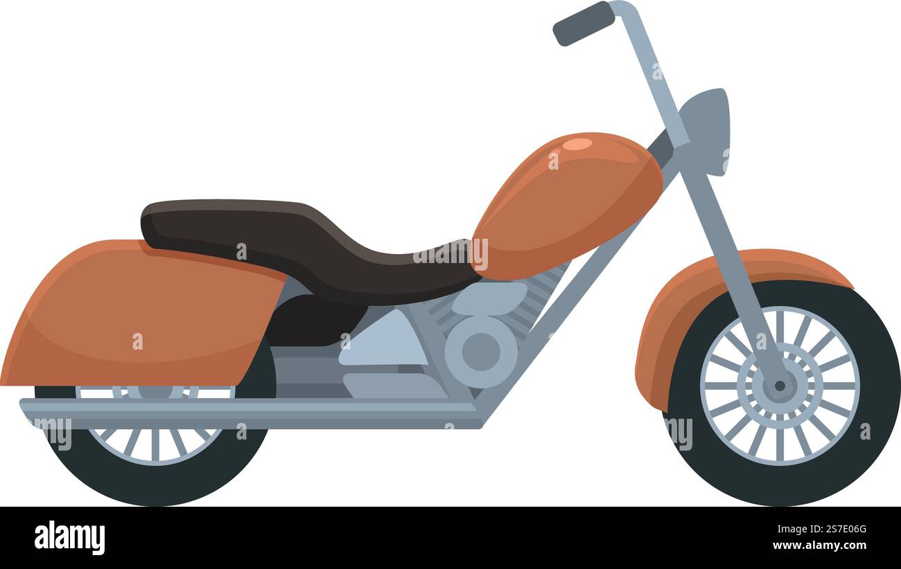 Icona di Choopper Ride vettore cartoon. Pista ciclabile. Sport motoristici. Icona di Choopper Ride vettore cartoon. Pista ciclabile Illustrazione Vettoriale