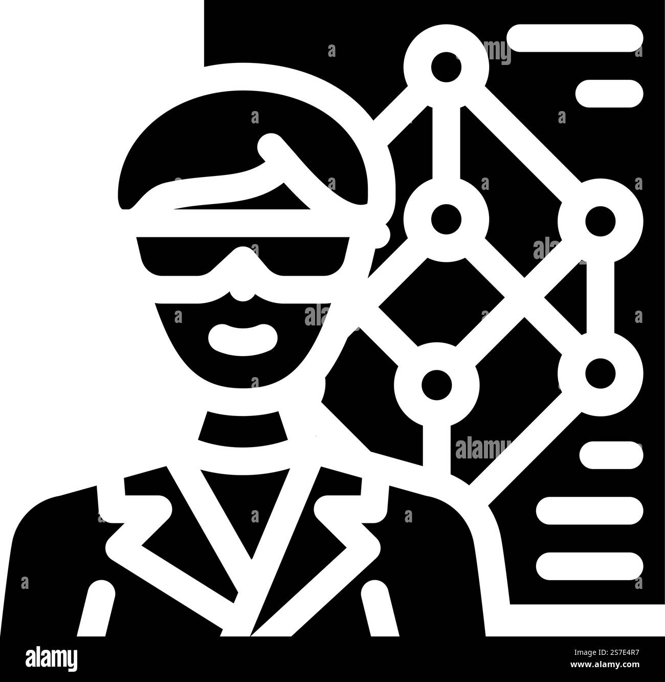 vettore icona glifo della tecnologia di ingegneria dei materiali. cartello tecnico dei materiali. illustrazione del simbolo isolato. illustrazione vettoriale dell'icona glifo della tecnologia di ingegneria dei materiali Illustrazione Vettoriale