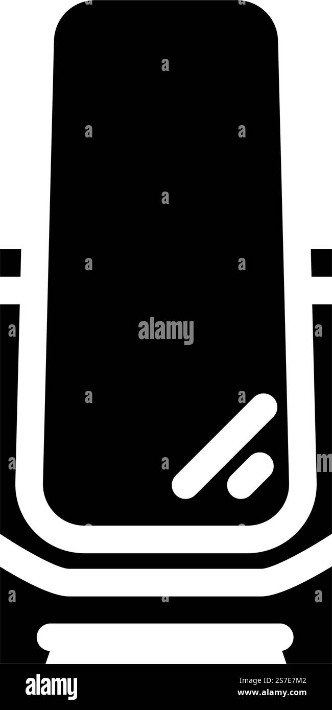 icona vettoriale glifo interno della camera da letto con specchio a figura intera. insegna interna camera con specchio a figura intera. illustrazione del simbolo isolato. illustrazione vettoriale dell'icona del glifo interno della camera da letto con specchio a figura intera Illustrazione Vettoriale
