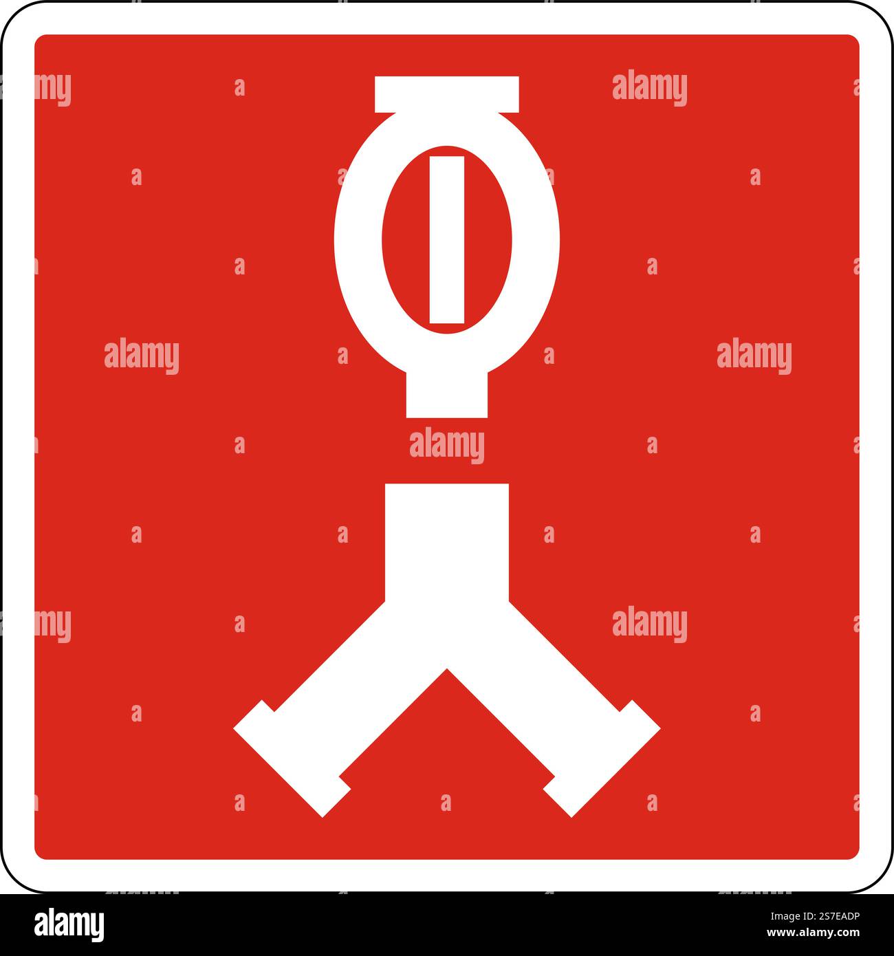 Cartello di collegamento sprinkler automatici Siamese Illustrazione Vettoriale